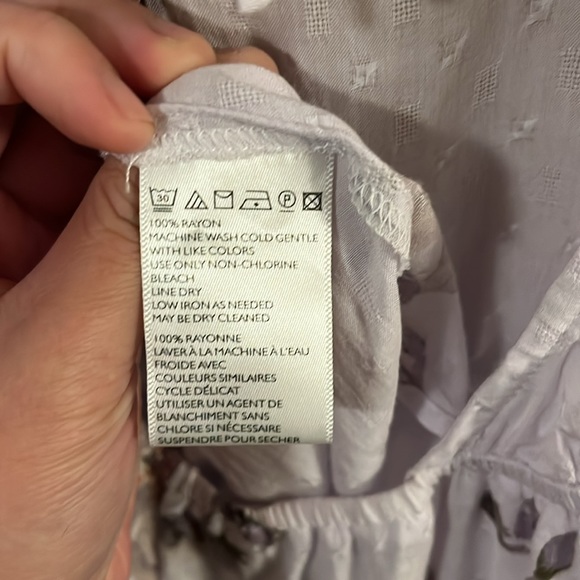 NWT Urban Outfitters Lavender Floral Ruffle Sleeve Tie Back Sheer Romper S - Picture 13 of 16